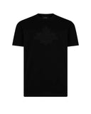 Tricou DSQUARED2, Leaf Print, Black