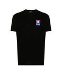 Tricou DSQUARED2, Logo Insert Leaf, Black