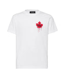 Tricou DSQUARED2, Maple Leaf, Classic White