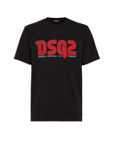 Tricou DSQUARED2, Regular Fit, Black, Leaf Logo