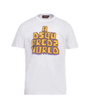 Tricou DSQUARED2, Slogan Print, Alb