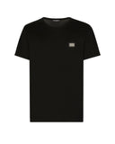 Tricou Dolce & Gabbana, Logo Argintiu, Negru