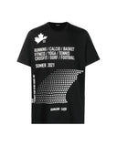 Tricou Dsquared2, Negru, Insertie text