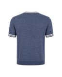 Tricou LBM, Maglia manica corta in lino e cotone blue