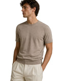Tricou LBM, Maglia manica corta in lino e cotone brown