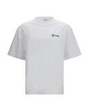 Tricou OFF WHITE, script skate T-shirt, Alb