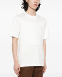Tricou BRUNELLO CUCINELLI, White T-shirt with embroidered emblem