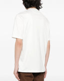 Tricou BRUNELLO CUCINELLI, White T-shirt with embroidered emblem
