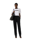 Tricou ELISABETTA FRANCHI, Jersey T-shirt with drawstring, Alb