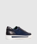 Sneakers STEFANO RICCI, Blue leather sneakers with logo