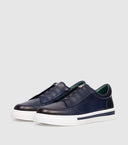 Sneakers STEFANO RICCI, Blue leather sneakers with logo