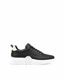 Sneakers STEFANO RICCI,Men's Black Leather Sneakers with White Sole