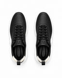 Sneakers STEFANO RICCI,Men's Black Leather Sneakers with White Sole