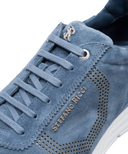 Sneakers STEFANO RICCI, Suede, Logo Accessory, Blue