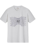 Tricou PAL ZILERI, Insertie multicolora frontala, Alb