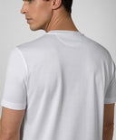 Tricou PAL ZILERI, Insertie multicolora frontala, Alb