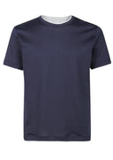 Tricou ELEVENTY, BLUE T-shirt with a round neckline