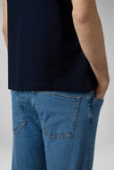 Tricou PAL ZILERI, Guler Polo, Bleumarin