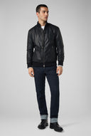 Geaca PAL ZILERI, Bomber Stand up Collar, Black