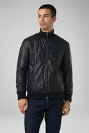Geaca PAL ZILERI, Bomber Stand up Collar, Black