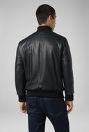 Geaca PAL ZILERI, Bomber Stand up Collar, Black