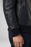 Geaca PAL ZILERI, Bomber Stand up Collar, Black