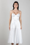 Rochie ELISABETTA FRANCHI, gazar fabric, Alb