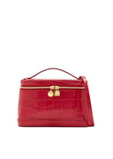 Geanta JACQUEMUS, Le Petit vanity bag, croc-effect leather, Rosu
