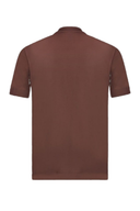 Tricou GRAN SASSO, Regular Fit Round Neck Jersey T-shirt, Maro