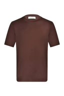 Tricou GRAN SASSO, Regular Fit Round Neck Jersey T-shirt, Maro