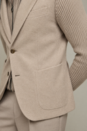 Jacheta LBM, IVAN wool jersey blazer - Beige