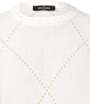 Pulover GRAN SASSO,Diamond-patterned cashmere crew neck sweater