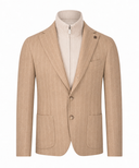 Jacheta GRAN SASSO, Pinstripe jacket with removable knit bib