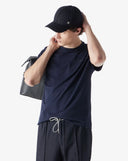 Tricou CORNELIANI, Navy blue cotton pique polo shirt with print on chest
