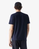 Tricou CORNELIANI, Navy blue cotton pique polo shirt with print on chest
