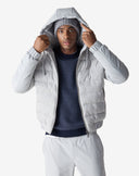 GEACA CORNELIANI, quilted hooded jacket, Gri