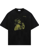 Tricou OFF WHITE, Statue Print, Black, Oversized