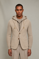 Jacheta LBM, IVAN wool jersey blazer - Beige