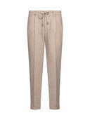 Pantaloni GRAN SASSO, Flanel cu pliuri, Beige