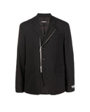 Sacou DSQUARED2, Relaxed Shoulder, Zip Detail, Black