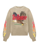 Hanorac Redhouse, Eagle Print, Oversized, Sand Beige