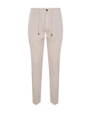 Pantaloni ELEVENTY, Insertie logo, Beige