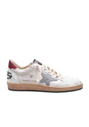 Sneakers GOLDEN GOOSE, Ball Star Sneakers In Leather And Suede White Red Grey