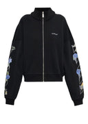 Jacheta OFF WHITE,floral-print Arrows zip-up sweatshirt