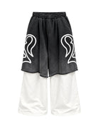 Pantaloni Bomber, DOUBLE SLEEVE Black/White