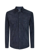 Jacheta ELEVENTY,SUEDE LEATHER AND JERSEY JACKET