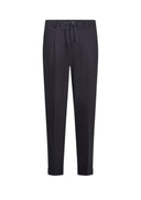 Pantaloni GRAN SASSO, Pinstriped trousers pure wool - navy blue
