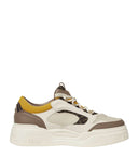Sneakers FENDI, Fendi Force Trainers,White, brown and yellow leather low-tops