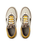 Sneakers FENDI, Fendi Force Trainers,White, brown and yellow leather low-tops