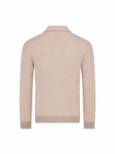 GRAN SASSO  Half Zip Polo-Beige